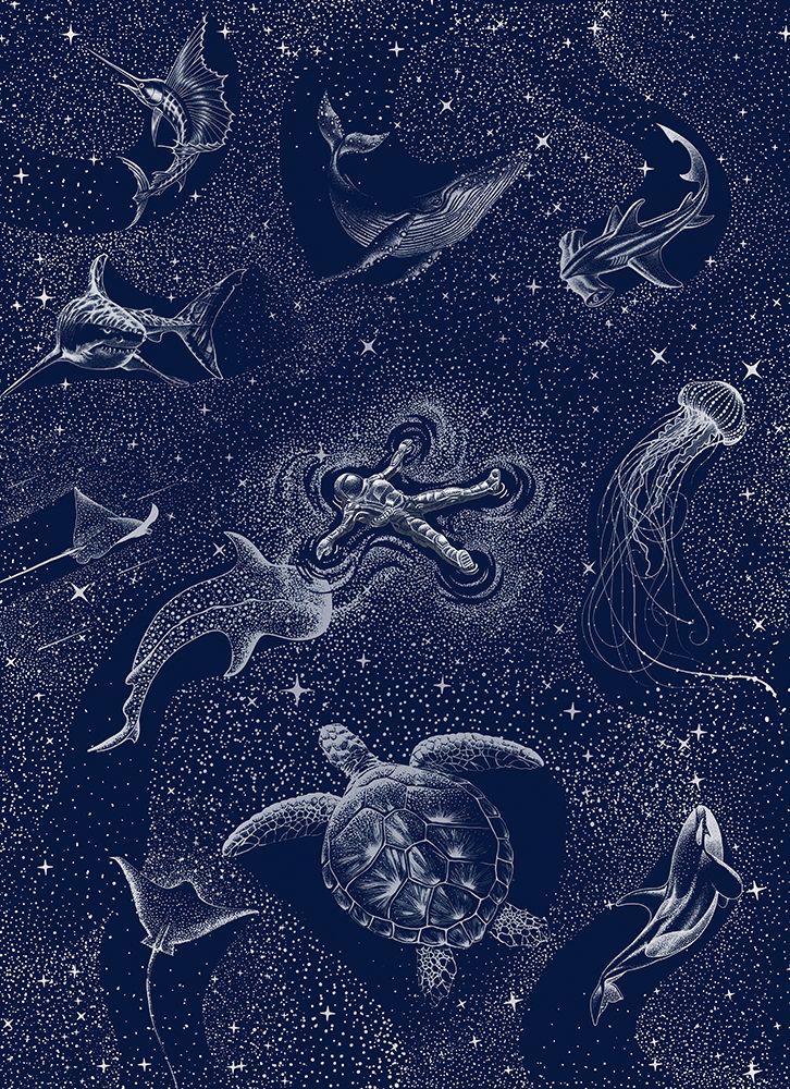 Cosmic Ocean With Astronaut art print by Aliraza Cakir for $57.95 CAD