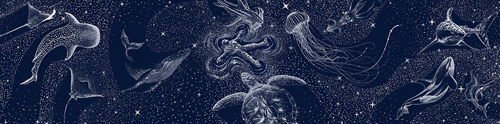 Cosmic Ocean With Astronaut art print by Aliraza Cakir for $57.95 CAD