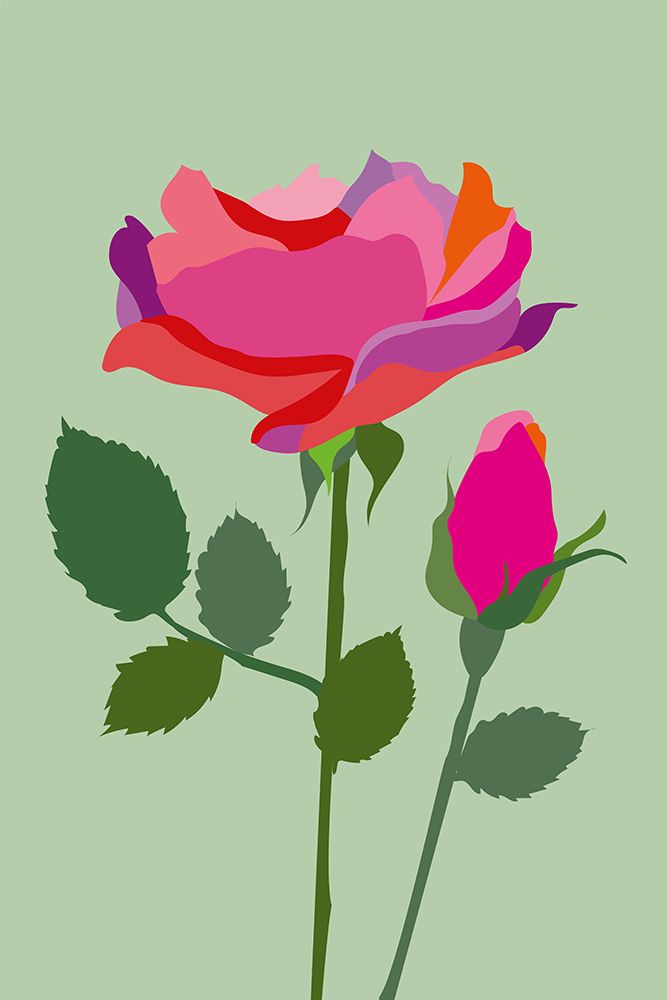 Popart Rose I art print by Yvonne Gustafsson for $57.95 CAD