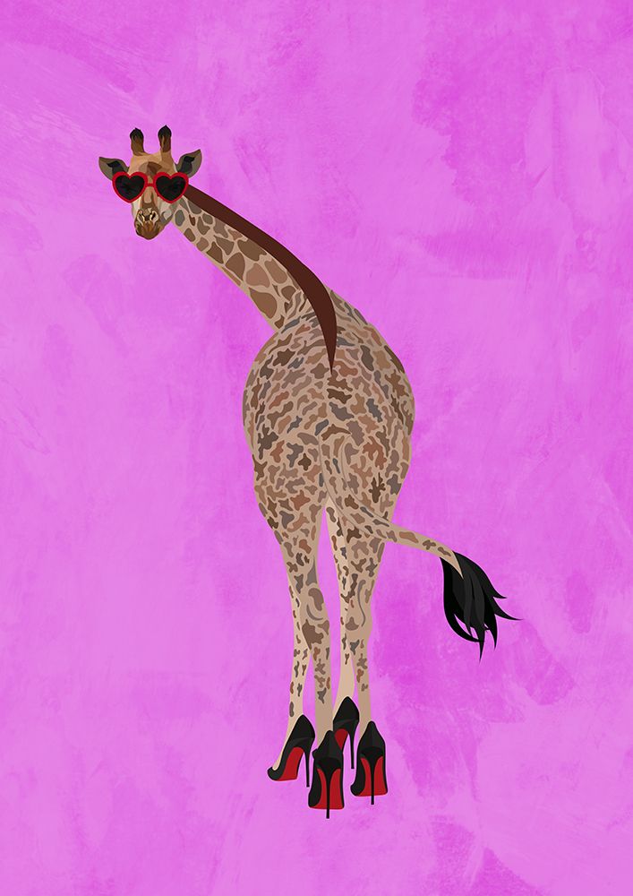 Quirky Giraffe wearing shoes art print by Sarah Manovski for $57.95 CAD