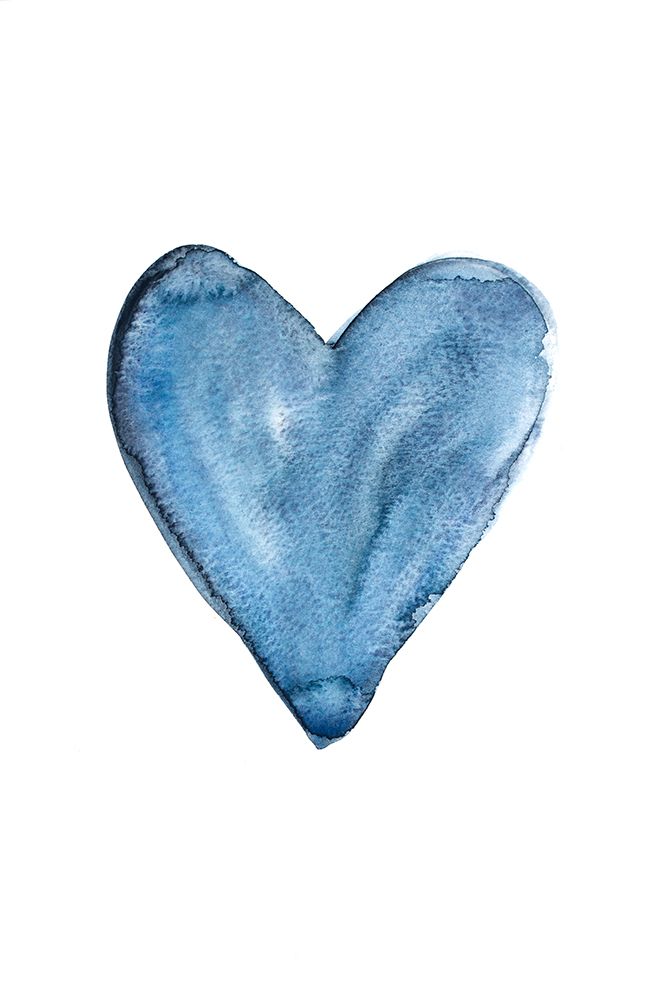 Watercolor heart blue art print by Emelie Marie for $57.95 CAD