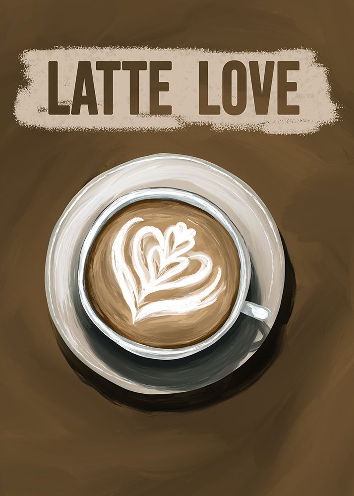 Latte Love art print by Emelie Marie for $57.95 CAD