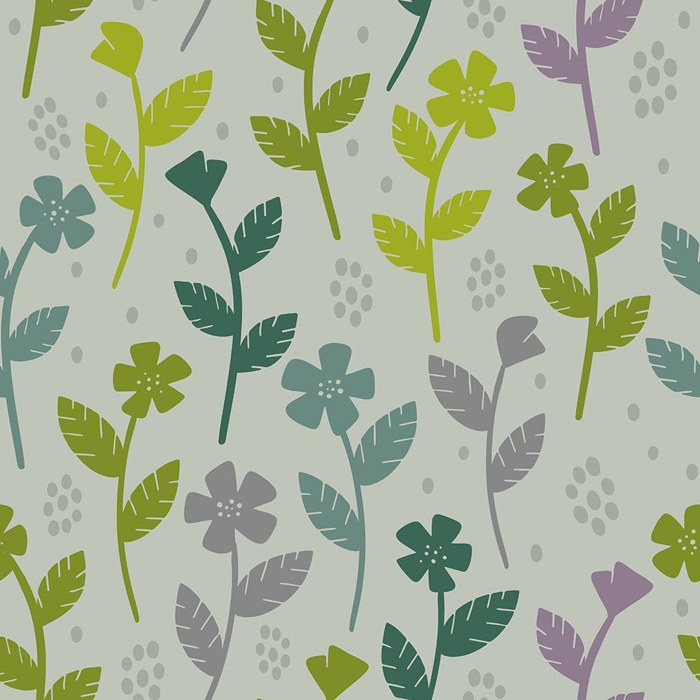 Happy Flowing Floral Green art print by Yvonne Gustafsson for $57.95 CAD