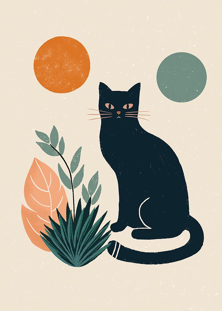 Cats and Plants 01 art print by Katarzyna Siorowska for $57.95 CAD