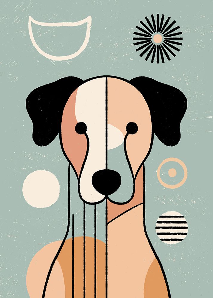 Geometric Dog 01 art print by Katarzyna Siorowska for $57.95 CAD