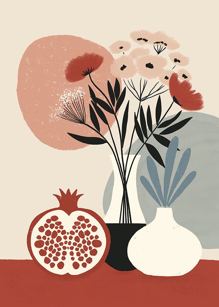 Pomegranate Still Life 03 art print by Katarzyna Siorowska for $57.95 CAD