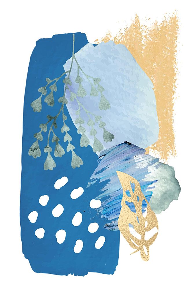 Blue and Gold 2 art print by Sally Ann Moss for $57.95 CAD