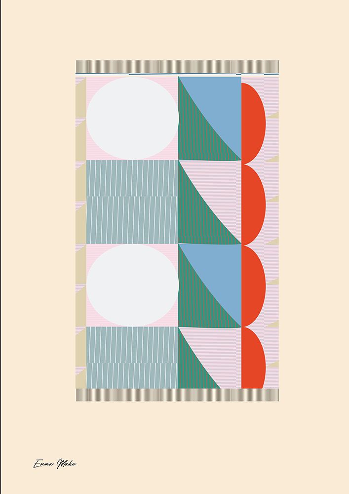 Bauhaus Rug art print by Emma Make for $57.95 CAD