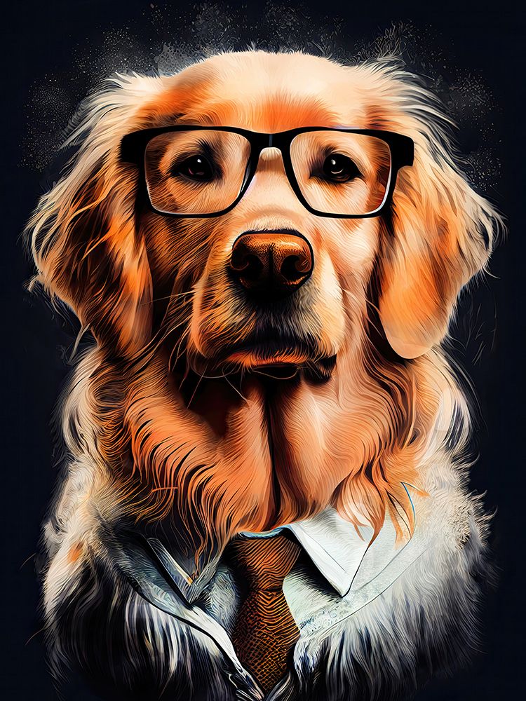 Dog hipster 2 art print by Justyna Jaszke for $57.95 CAD