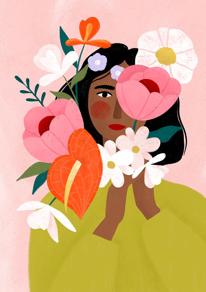 Flower Lady art print by Bea Muller for $57.95 CAD