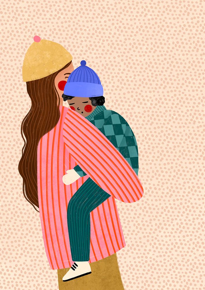 Mum and Boy art print by Bea Muller for $57.95 CAD