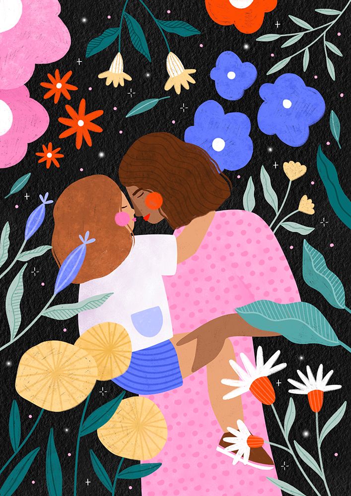 Mum and Daughter In Bloom art print by Bea Muller for $57.95 CAD