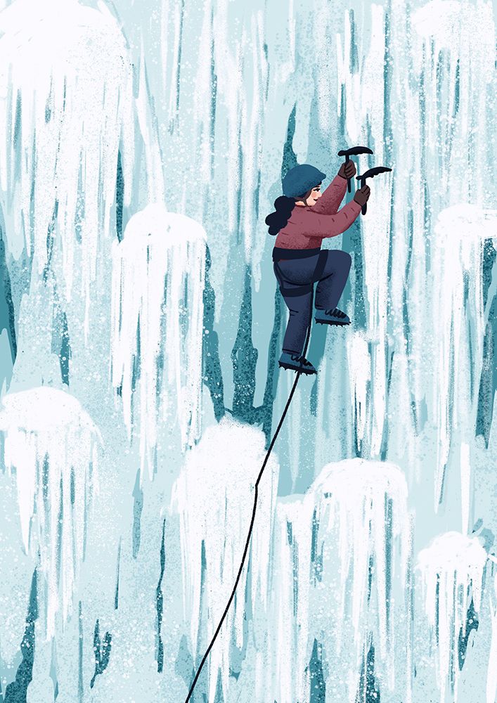 Ice climbing Aurore Leprivey.png art print by Aurore Leprivey for $57.95 CAD