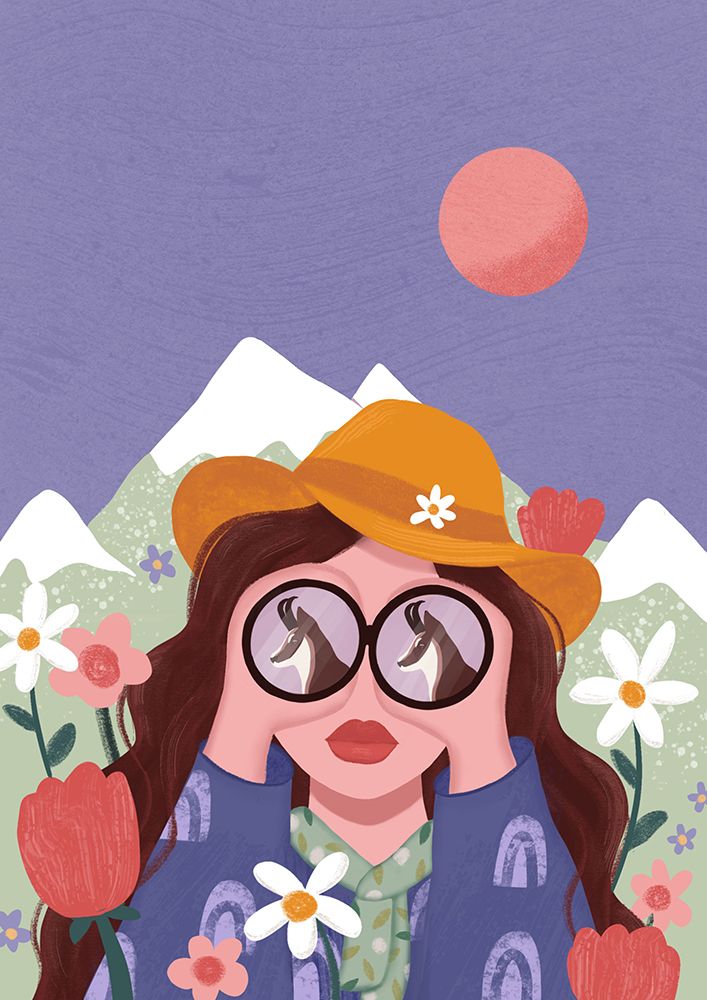 Montain girl Aurore Leprivey.png art print by Aurore Leprivey for $57.95 CAD