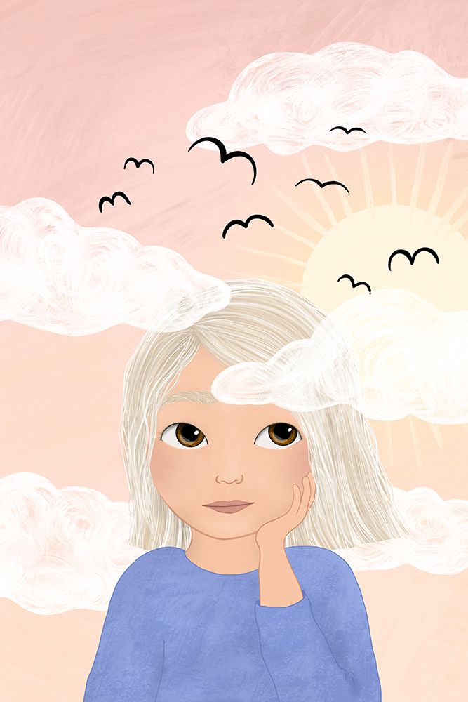 SheAas got her head among the clouds art print by Emelie Marie for $57.95 CAD