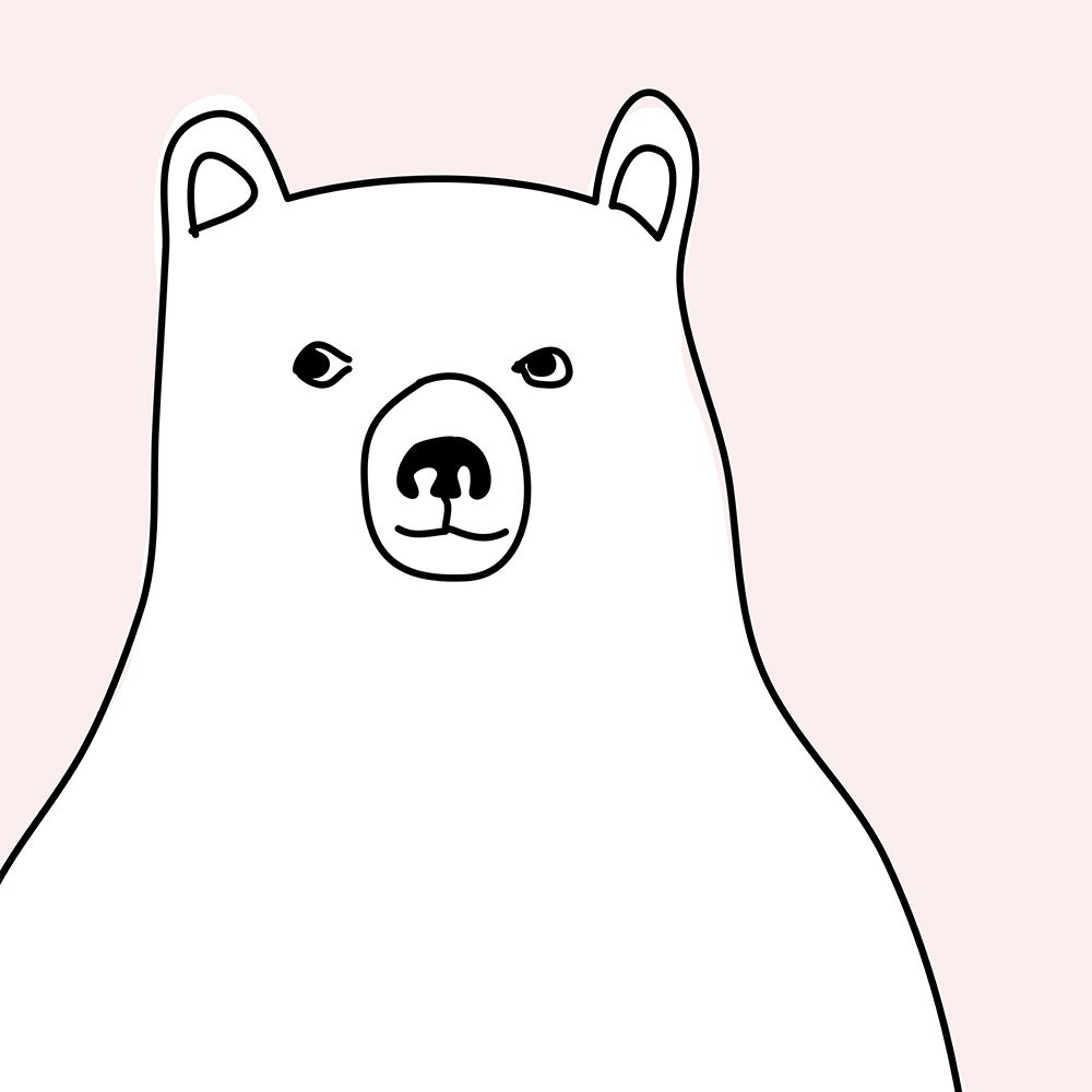 Bear In a Pink Square art print by Christina Heitmann for $57.95 CAD