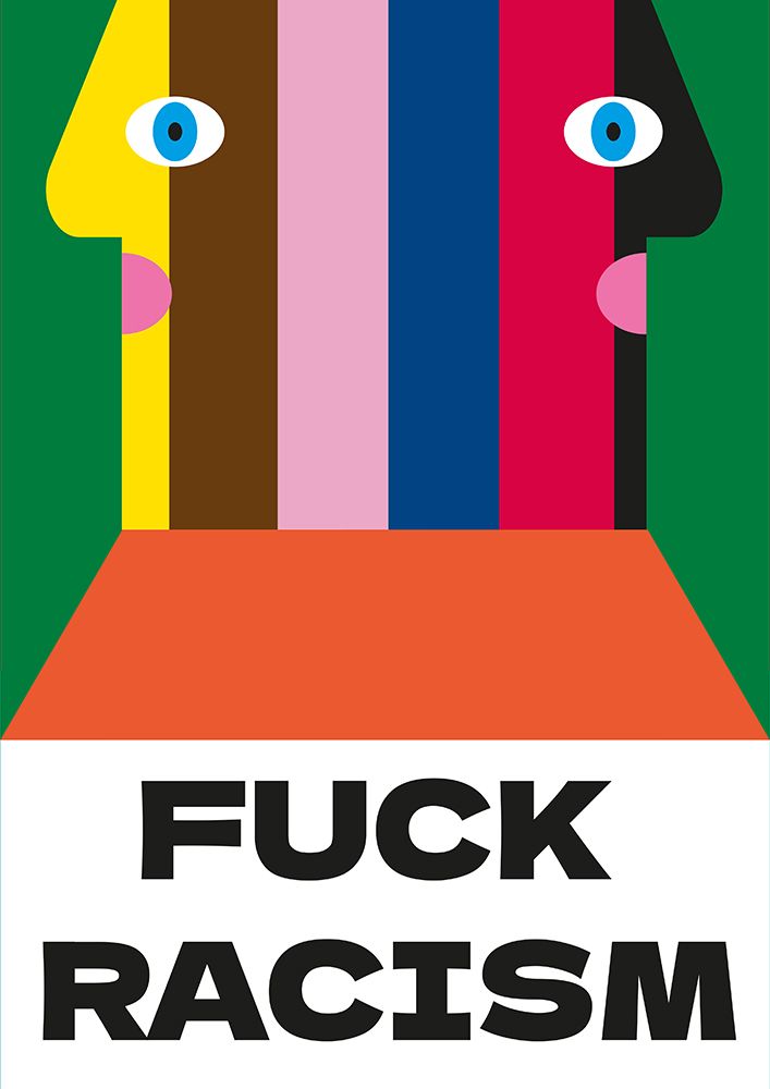 FUCK RACISM art print by Sergio Ortiz for $57.95 CAD