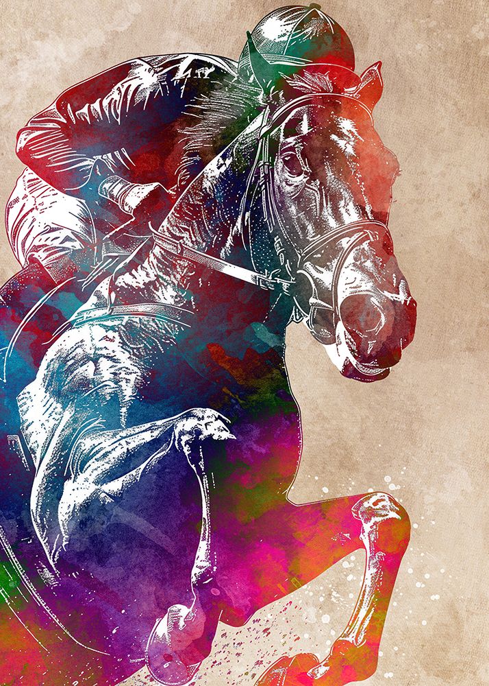 Sport Horserider art print by Justyna Jaszke for $57.95 CAD