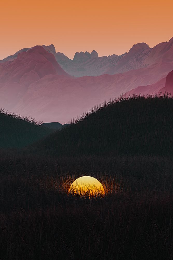 Octoberland4sunset 1v I43 I4 art print by Javier Pardina for $57.95 CAD