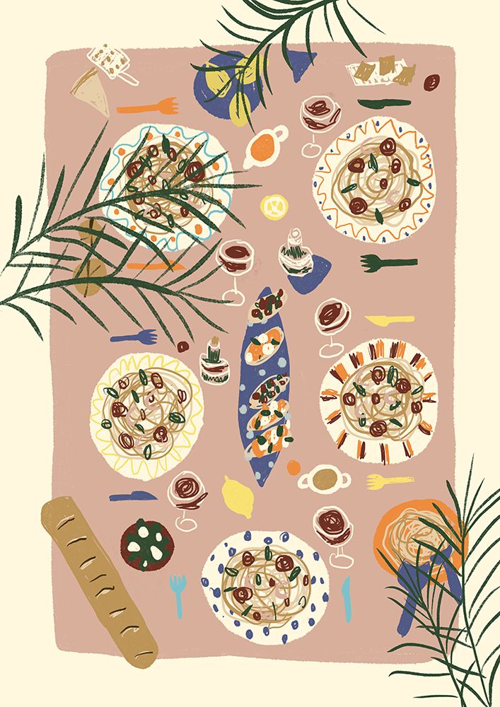 Festive Table art print by Studio Dolci for $57.95 CAD