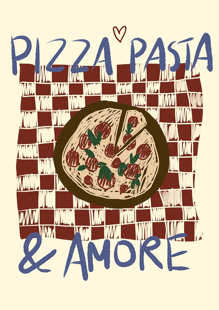 Pizza Pasta a Amore art print by Studio Dolci for $57.95 CAD