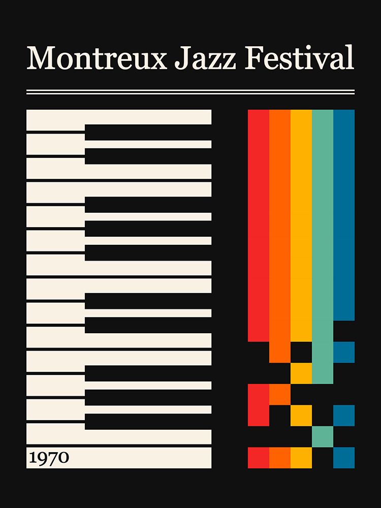 Montreaux Jazz Festival art print by Retrodrome for $57.95 CAD