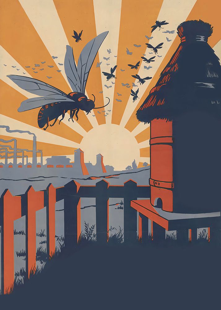 Bees and the Honeycomb art print by Andreas Magnusson for $57.95 CAD