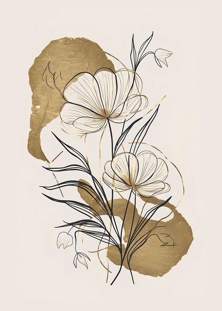 Flowers and Gold art print by Andreas Magnusson for $57.95 CAD