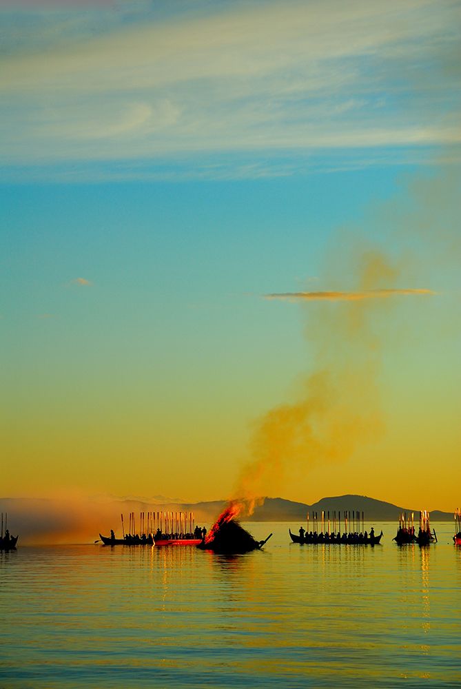 Church boats on the lake Siljan art print by Anders Ludvigson for $57.95 CAD