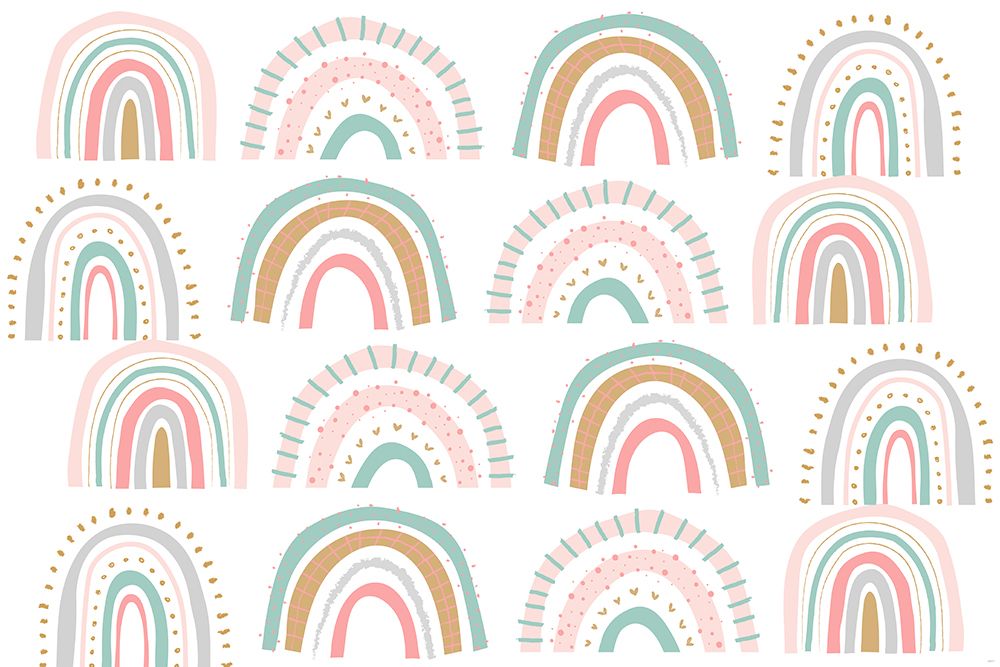 Rainbows_White art print by Sue Skellern for $57.95 CAD