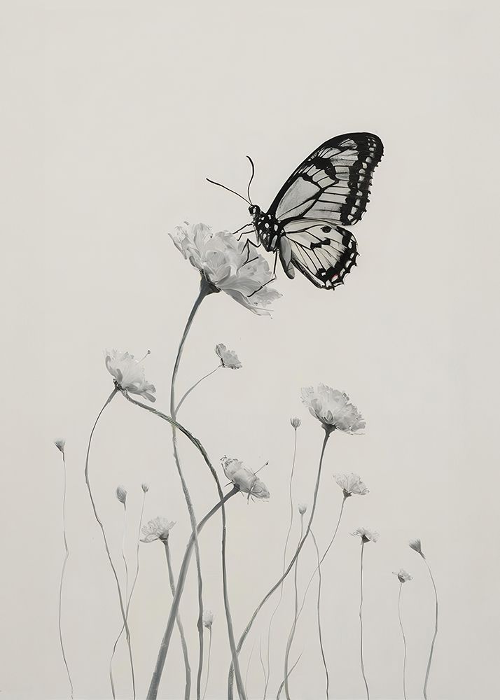 Butterfly and Flowers art print by Andreas Magnusson for $57.95 CAD
