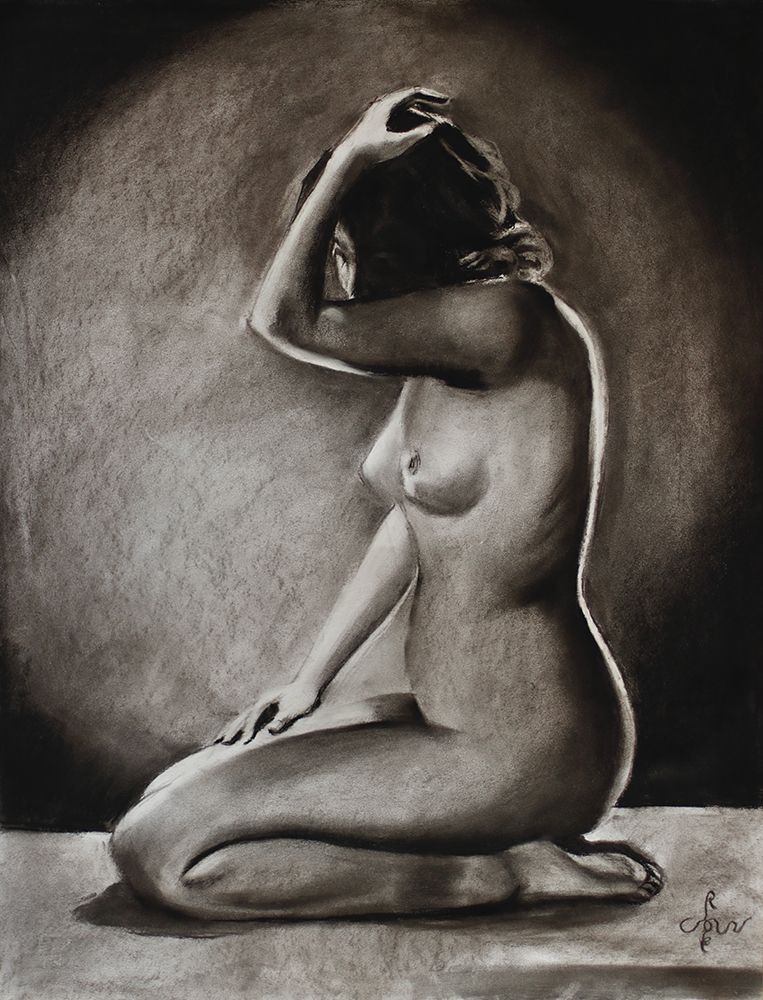Prestudy to Sitting Nude by Jacob Merkelbach - 24-03-24 art print by Corne Akkers for $57.95 CAD