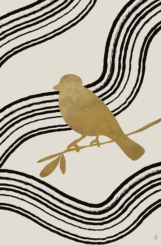 Gold Bird art print by Anne-Marie Volfova for $57.95 CAD