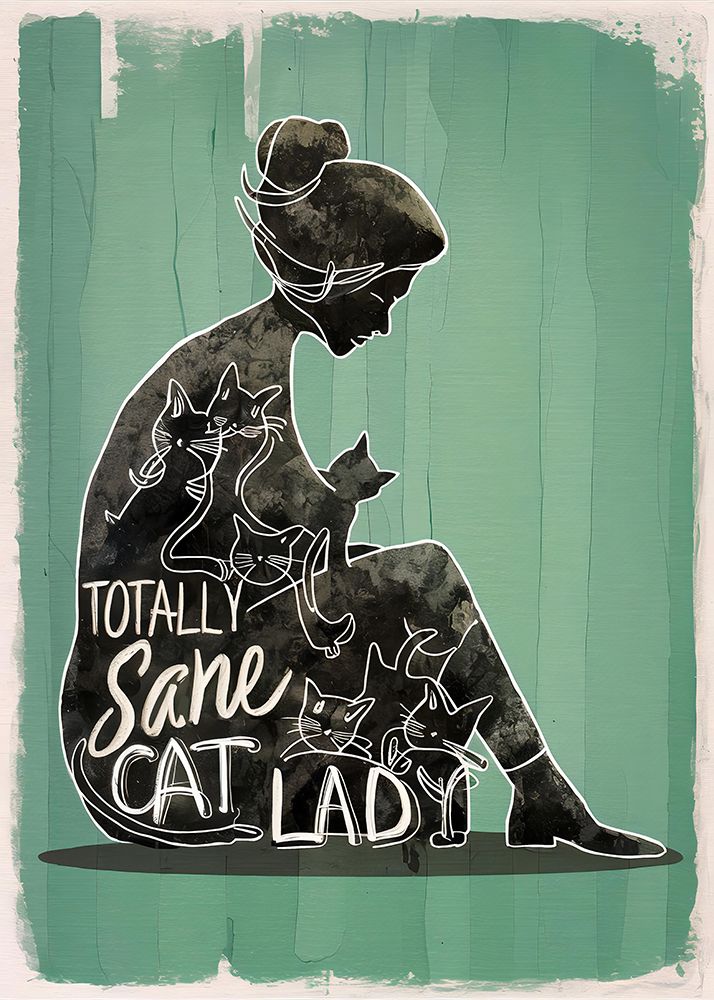 Totally Sane Cat Lady art print by Andreas Magnusson for $57.95 CAD
