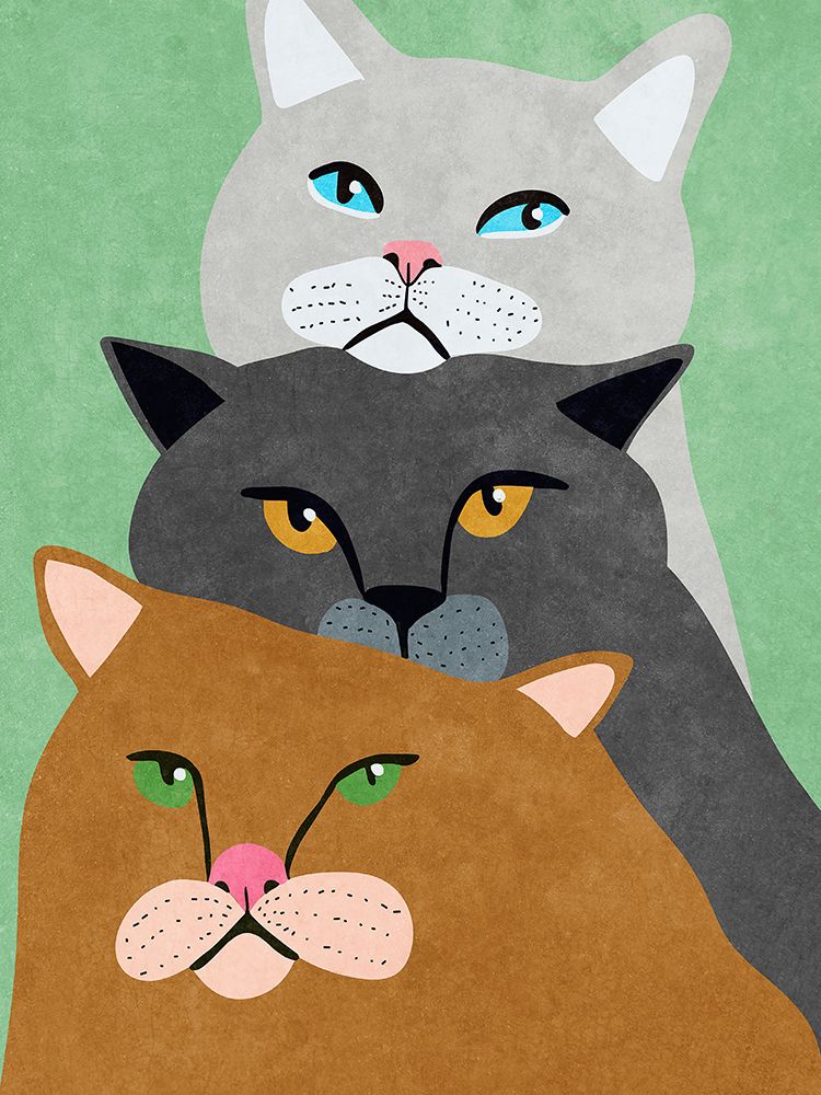 Cat Trio art print by Raissa Oltmanns for $57.95 CAD