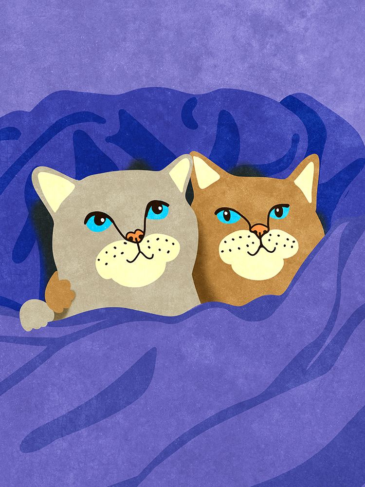 Cats in Bed art print by Raissa Oltmanns for $57.95 CAD