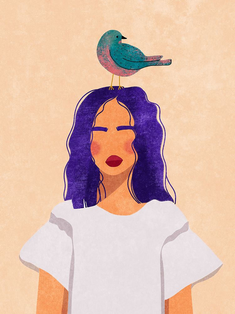 Girl with bird art print by Raissa Oltmanns for $57.95 CAD