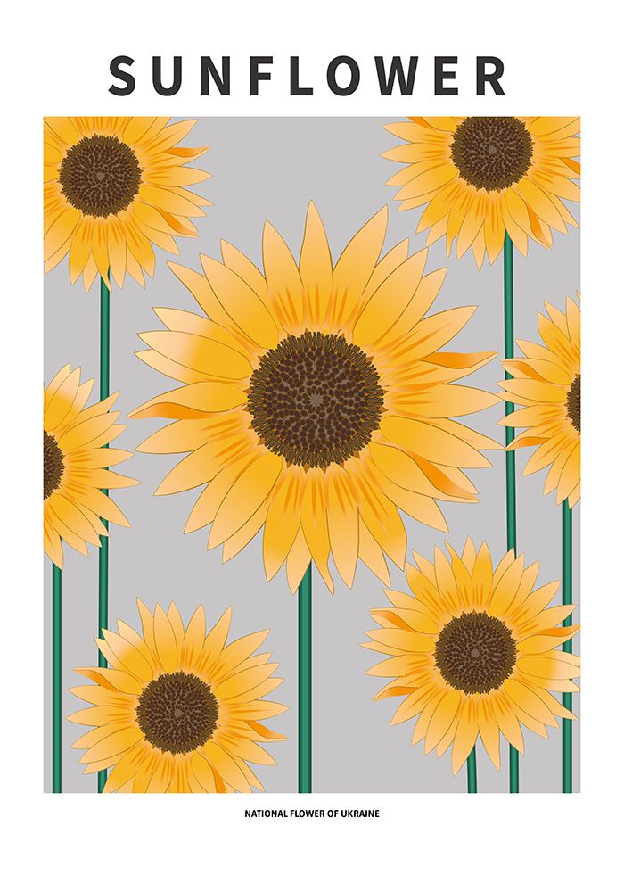 Sunflower - National flower och Ukraine art print by Paperago for $57.95 CAD
