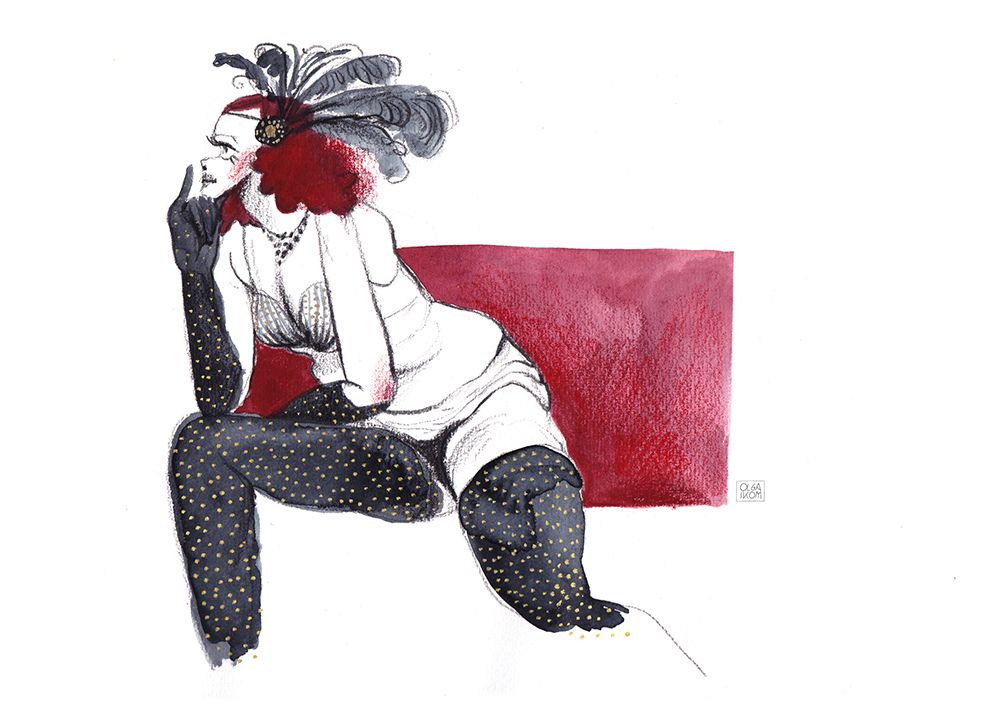 Burlesque art print by Olga Skomorokhova for $57.95 CAD