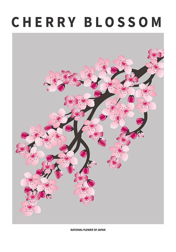 Cherry blossom - National flower of Japan art print by Paperago for $57.95 CAD