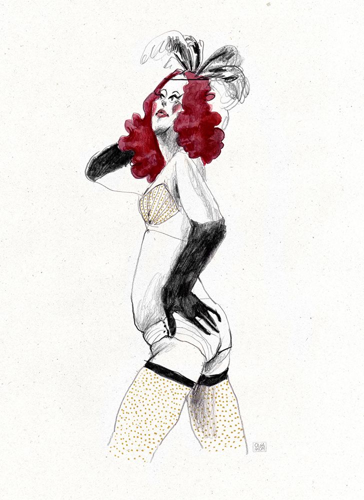 Burlesque art print by Olga Skomorokhova for $57.95 CAD