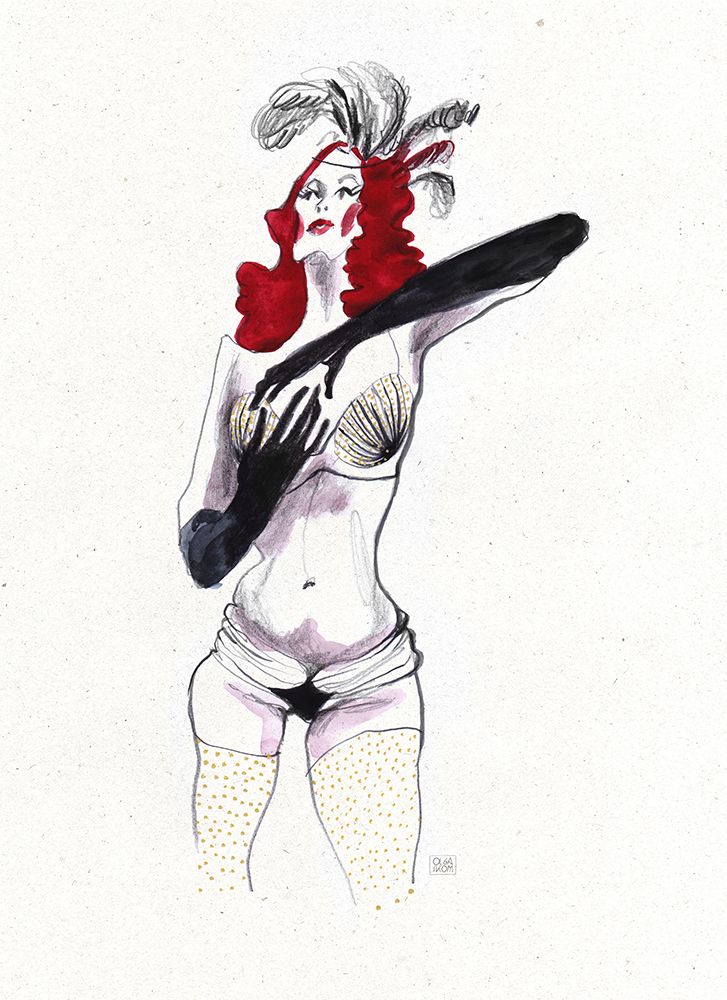 Burlesque art print by Olga Skomorokhova for $57.95 CAD