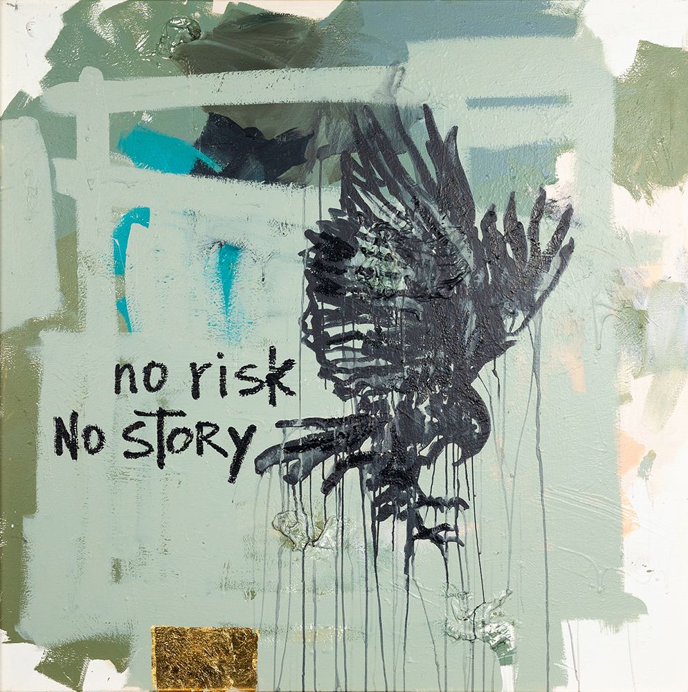 No Risk No Story Green art print by Kent Youngstrom for $57.95 CAD