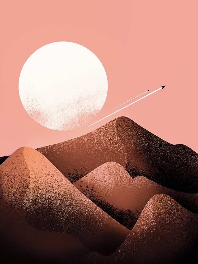 Peach fuzz dunes art print by Stephen Wade for $57.95 CAD