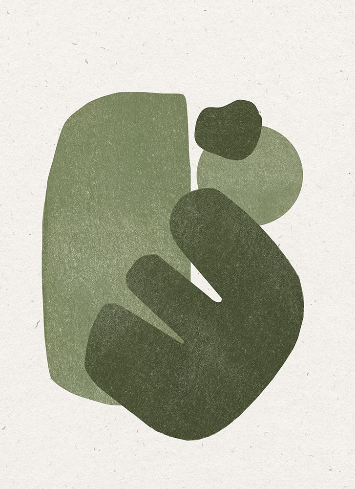 Modern Green Shapes art print by The Miuus Studio for $57.95 CAD
