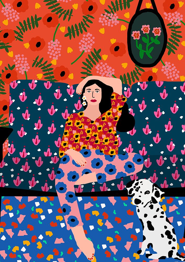 9933x14043 Din 138 Girl In the Sofa.png art print by Rafaela Mascaro for $57.95 CAD