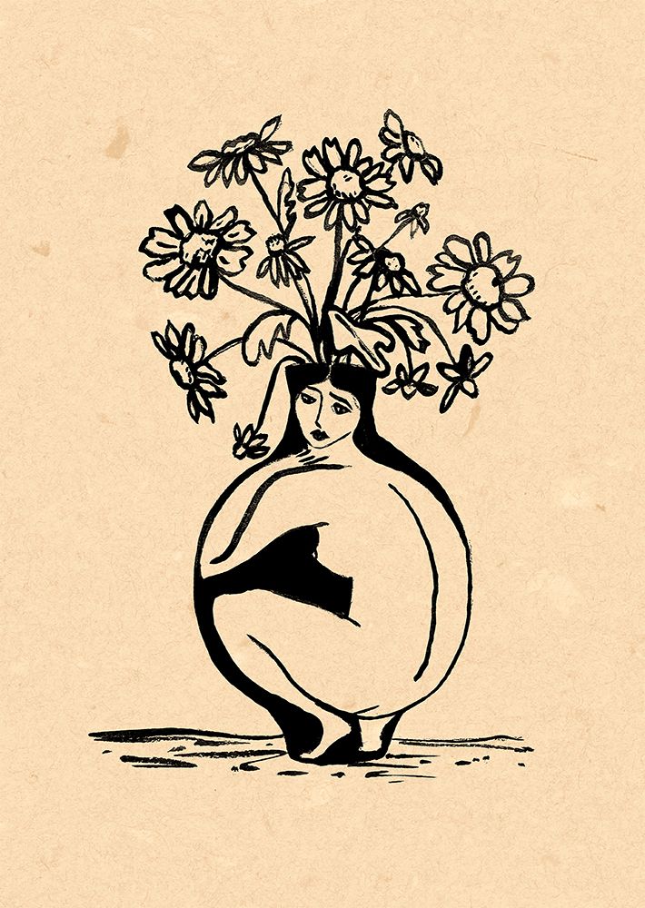 Woman in vase art print by Raissa Oltmanns for $57.95 CAD