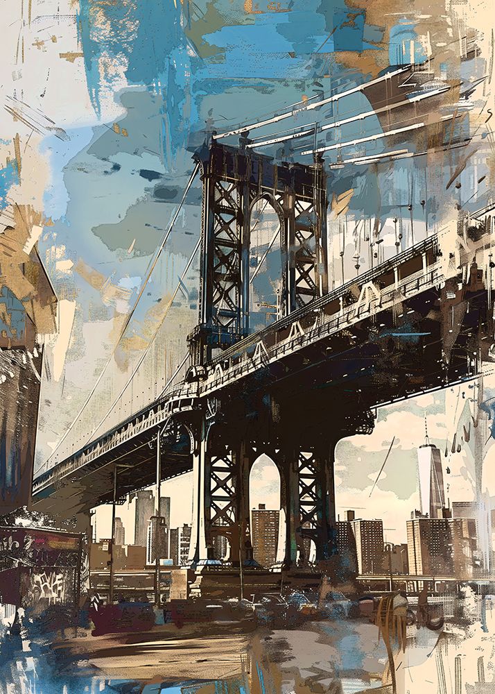 Manhattan Bridge - New York art print by Andreas Magnusson for $57.95 CAD