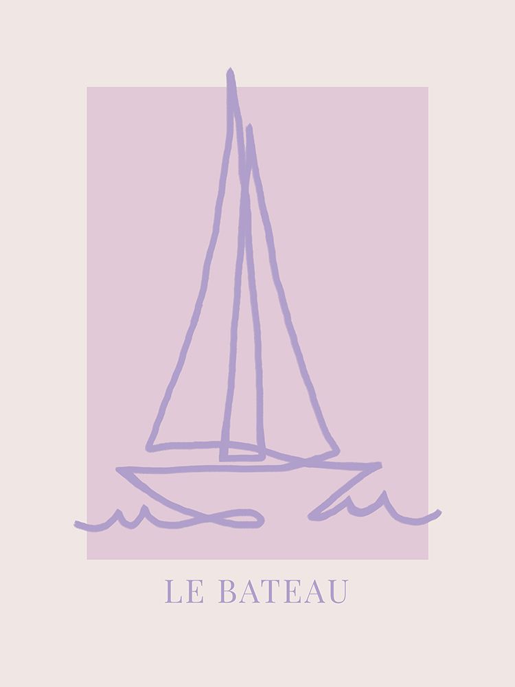Le Bateau Purple Rose art print by Caroline Grantz for $57.95 CAD