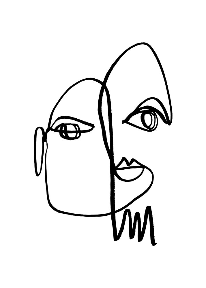 Double faces art print by Caroline Grantz for $57.95 CAD